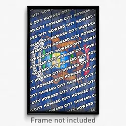 Howard City Michigan Poster (MI City Souvenir 11x17 Town Print)