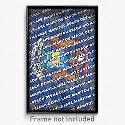 Manitou Beach-Devils Lake Michigan Poster (MI City Souvenir 11x17 Town Print)