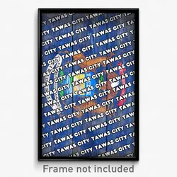 Tawas City Michigan Poster (MI City Souvenir 11x17 Town Print)