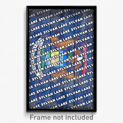 Sylvan Lake Michigan Poster (MI City Souvenir 11x17 Town Print)