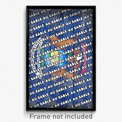 Au Sable Michigan Poster (MI City Souvenir 11x17 Town Print)