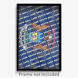 South Gull Lake Michigan Poster (MI City Souvenir 11x17 Town Print)