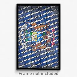 Webberville Michigan Poster (MI City Souvenir 11x17 Town Print)
