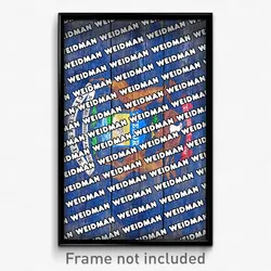 Weidman Michigan Poster (MI City Souvenir 11x17 Town Print)