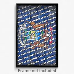 Lake Linden Michigan Poster (MI City Souvenir 11x17 Town Print)