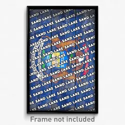 Sand Lake Michigan Poster (MI City Souvenir 11x17 Town Print)