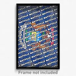 Mayville Michigan Poster (MI City Souvenir 11x17 Town Print)