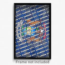 Carson City Michigan Poster (MI City Souvenir 11x17 Town Print)