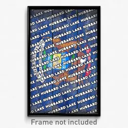 Hubbard Lake Michigan Poster (MI City Souvenir 11x17 Town Print)
