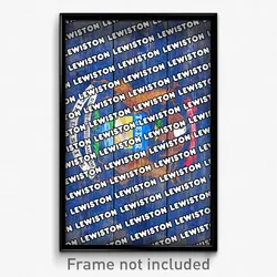 Lewiston Michigan Poster (MI City Souvenir 11x17 Town Print)