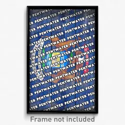 Pentwater Michigan Poster (MI City Souvenir 11x17 Town Print)