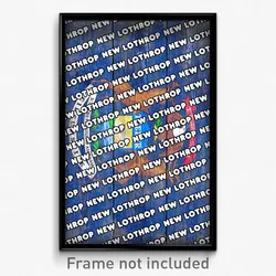 New Lothrop Michigan Poster (MI City Souvenir 11x17 Town Print)