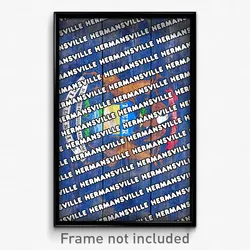 Hermansville Michigan Poster (MI City Souvenir 11x17 Town Print)