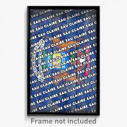 Eau Claire Michigan Poster (MI City Souvenir 11x17 Town Print)