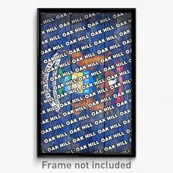 Oak Hill Michigan Poster (MI City Souvenir 11x17 Town Print)