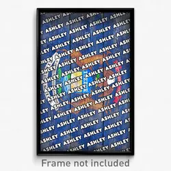 Ashley Michigan Poster (MI City Souvenir 11x17 Town Print)