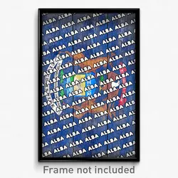 Alba Michigan Poster (MI City Souvenir 11x17 Town Print)