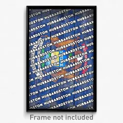 Hubbardston Michigan Poster (MI City Souvenir 11x17 Town Print)