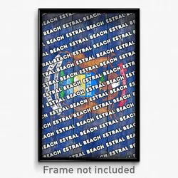 Estral Beach Michigan Poster (MI City Souvenir 11x17 Town Print)