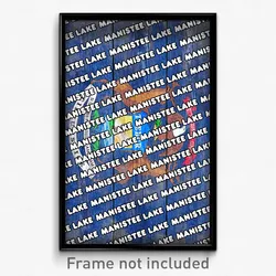 Manistee Lake Michigan Poster (MI City Souvenir 11x17 Town Print)