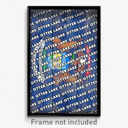 Otter Lake Michigan Poster (MI City Souvenir 11x17 Town Print)