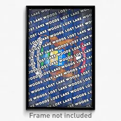 Lost Lake Woods Michigan Poster (MI City Souvenir 11x17 Town Print)