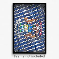 Dowling Michigan Poster (MI City Souvenir 11x17 Town Print)