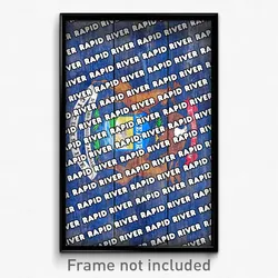 Rapid River Michigan Poster (MI City Souvenir 11x17 Town Print)