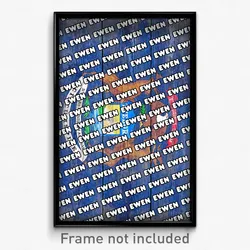 Ewen Michigan Poster (MI City Souvenir 11x17 Town Print)