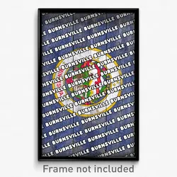 Burnsville Minnesota Poster (MN City Souvenir 11x17 Town Print)
