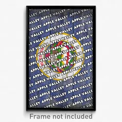 Apple Valley Minnesota Poster (MN City Souvenir 11x17 Town Print)