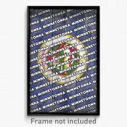 Minnetonka Minnesota Poster (MN City Souvenir 11x17 Town Print)