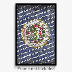 Inver Grove Heights Minnesota Poster (MN City Souvenir 11x17 Town Print)