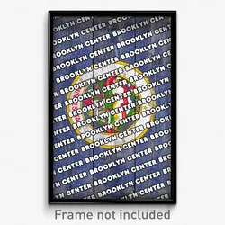 Brooklyn Center Minnesota Poster (MN City Souvenir 11x17 Town Print)