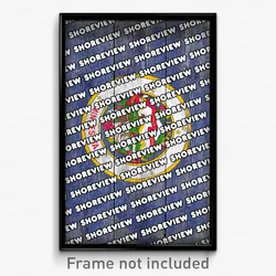 Shoreview Minnesota Poster (MN City Souvenir 11x17 Town Print)