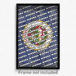 Winona Minnesota Poster (MN City Souvenir 11x17 Town Print)