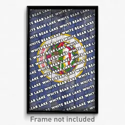 White Bear Lake Minnesota Poster (MN City Souvenir 11x17 Town Print)