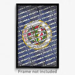 Columbia Heights Minnesota Poster (MN City Souvenir 11x17 Town Print)