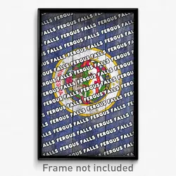Fergus Falls Minnesota Poster (MN City Souvenir 11x17 Town Print)