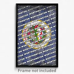Worthington Minnesota Poster (MN City Souvenir 11x17 Town Print)