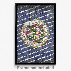 Mounds View Minnesota Poster (MN City Souvenir 11x17 Town Print)