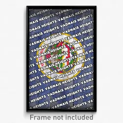Vadnais Heights Minnesota Poster (MN City Souvenir 11x17 Town Print)
