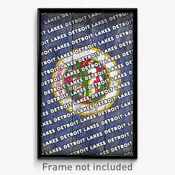 Detroit Lakes Minnesota Poster (MN City Souvenir 11x17 Town Print)