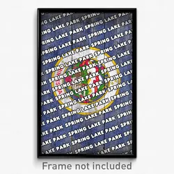 Spring Lake Park Minnesota Poster (MN City Souvenir 11x17 Town Print)