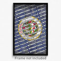 International Falls Minnesota Poster (MN City Souvenir 11x17 Town Print)