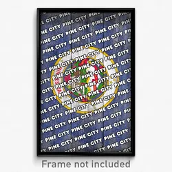 Pine City Minnesota Poster (MN City Souvenir 11x17 Town Print)