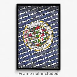 Blooming Prairie Minnesota Poster (MN City Souvenir 11x17 Town Print)