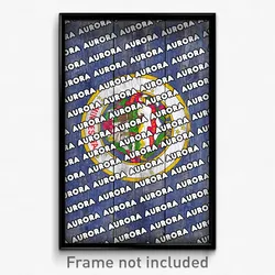 Aurora Minnesota Poster (MN City Souvenir 11x17 Town Print)