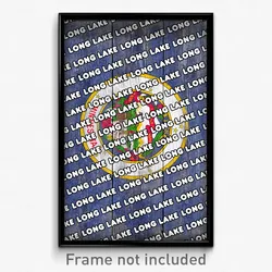 Long Lake Minnesota Poster (MN City Souvenir 11x17 Town Print)