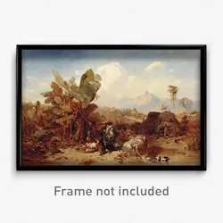Eduard Hildebrandt - Landscape with Black People
